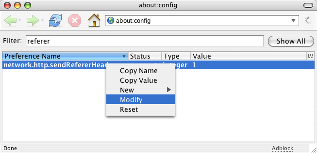 The Cafes » Privacy Tip #3: Block Referer Headers in Firefox